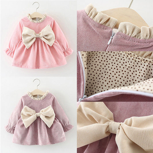 Girl Dress 3M-3Y Newborn Kids Baby Girl Winter Warm Clothes