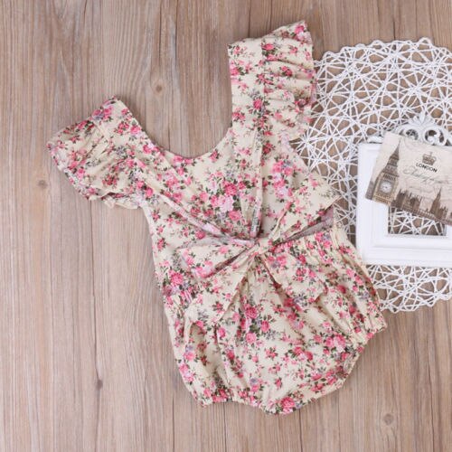 Adorable Newborn Floral Romper for Baby Girls